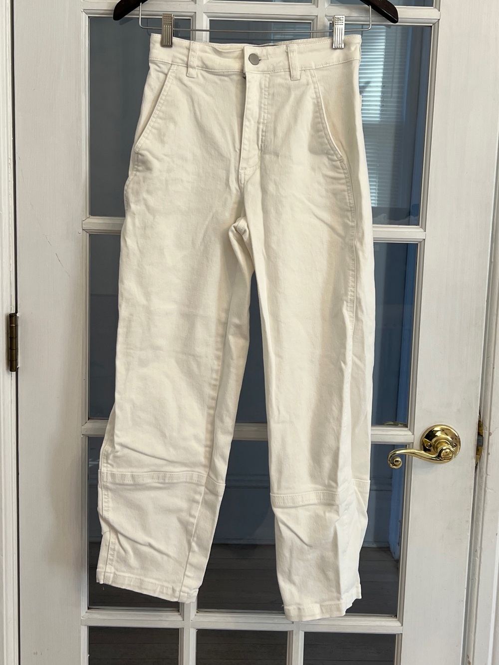 EVERLANE Women’s Utility Barrel Pant Bone White High Rise Cropped Size 00